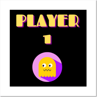 Player 1 Gamer Apparel Posters and Art